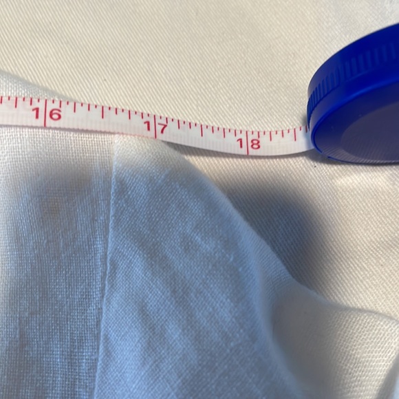 Pretty WILLOW 100% Linen Blouse with red trim Sz L - Picture 6 of 8